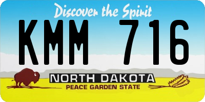ND license plate KMM716
