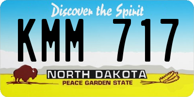 ND license plate KMM717