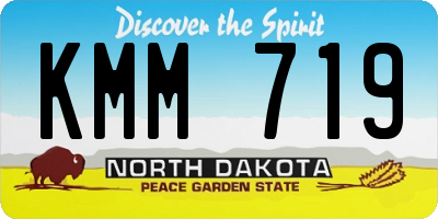 ND license plate KMM719