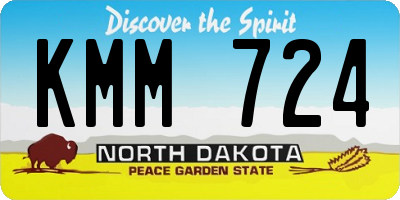 ND license plate KMM724
