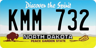 ND license plate KMM732