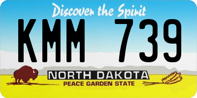 ND license plate KMM739