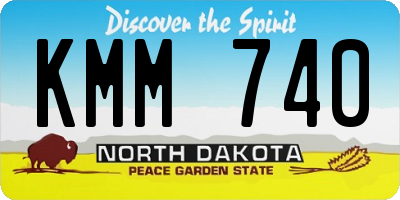 ND license plate KMM740