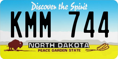 ND license plate KMM744