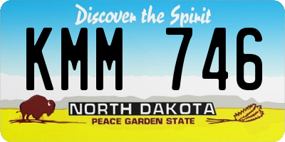 ND license plate KMM746