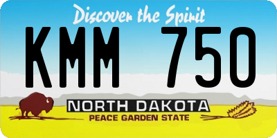 ND license plate KMM750