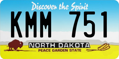 ND license plate KMM751