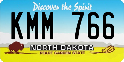 ND license plate KMM766