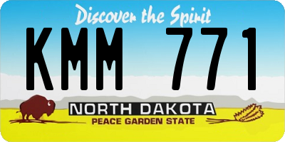 ND license plate KMM771