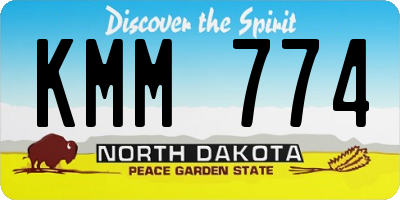 ND license plate KMM774
