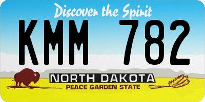 ND license plate KMM782