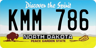 ND license plate KMM786