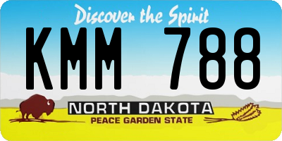 ND license plate KMM788