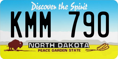 ND license plate KMM790
