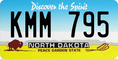 ND license plate KMM795