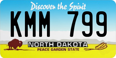 ND license plate KMM799