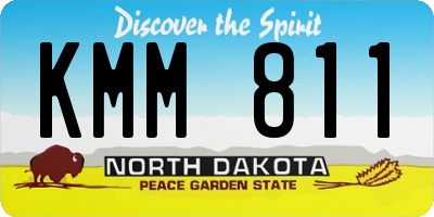 ND license plate KMM811