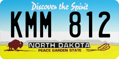 ND license plate KMM812