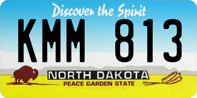 ND license plate KMM813