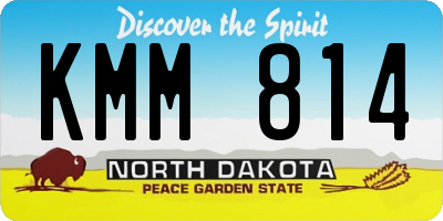 ND license plate KMM814