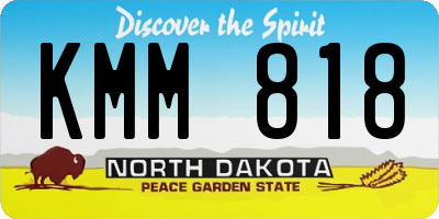 ND license plate KMM818