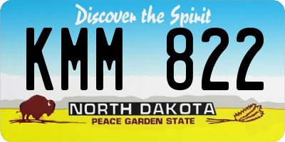 ND license plate KMM822