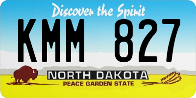 ND license plate KMM827