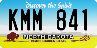 ND license plate KMM841