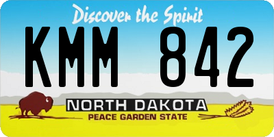ND license plate KMM842