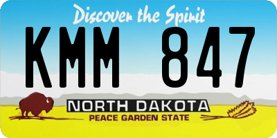 ND license plate KMM847