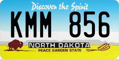 ND license plate KMM856