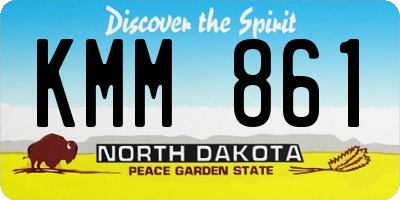 ND license plate KMM861