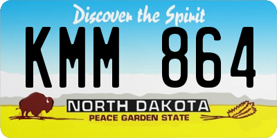 ND license plate KMM864
