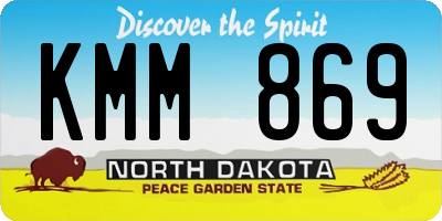 ND license plate KMM869