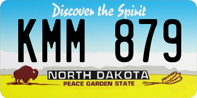 ND license plate KMM879