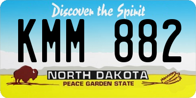 ND license plate KMM882