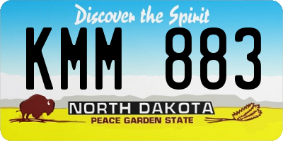 ND license plate KMM883