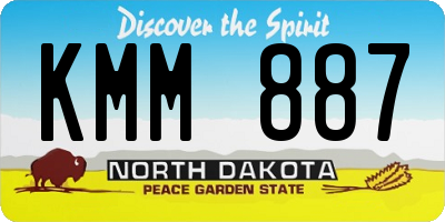 ND license plate KMM887