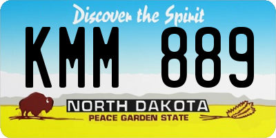 ND license plate KMM889