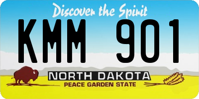 ND license plate KMM901