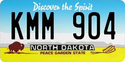 ND license plate KMM904