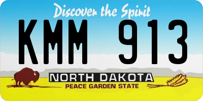 ND license plate KMM913