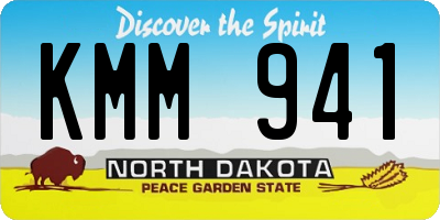 ND license plate KMM941