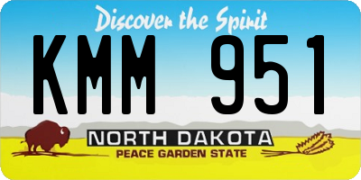 ND license plate KMM951