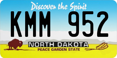 ND license plate KMM952