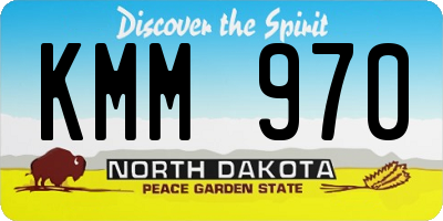 ND license plate KMM970