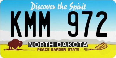 ND license plate KMM972