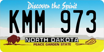 ND license plate KMM973
