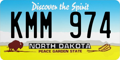 ND license plate KMM974