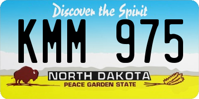 ND license plate KMM975